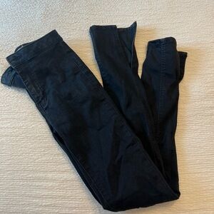 Free People Black Flare Wide Leg Jeans